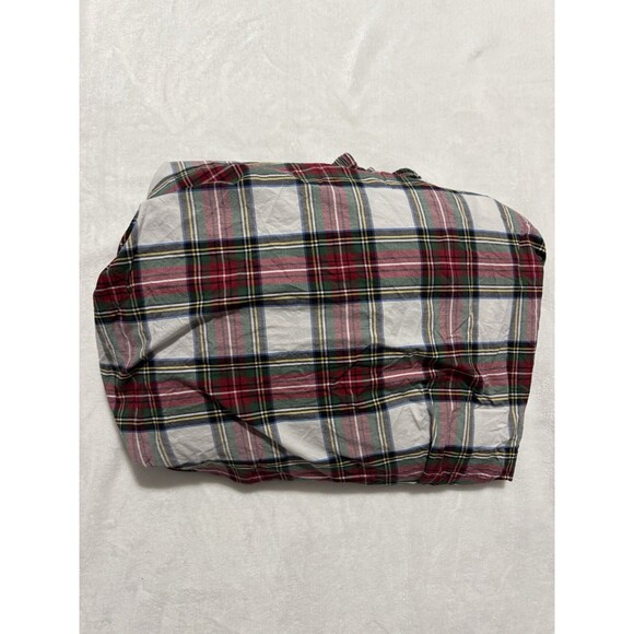 Pottery Barn Plaid King Fitted Bed Sheet Cotton - Picture 3 of 6